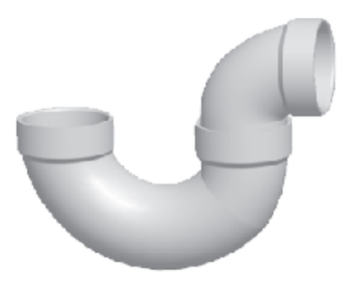 PVC DWV Washer Box P-Trap 2" (H x H)