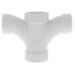 PVC DWV Double Fixture Fitting (HUB x HUB x HUB x HUB)