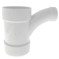 PVC DWV Reducing Combination Wye & 1/8 Bend 45 (One Piece) (All Hub)