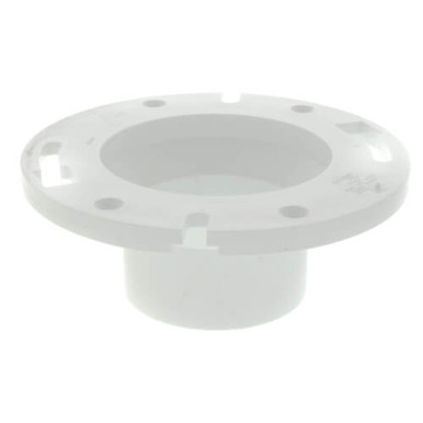 PVC DWV Reducing Closet Flange 4" x 3" (SPIGOT)