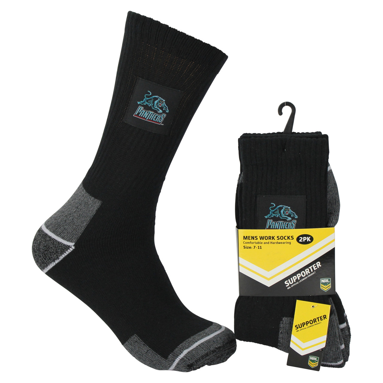 NRL Teams Penrith Panthers Penrith Panthers Work Socks 2 Pack