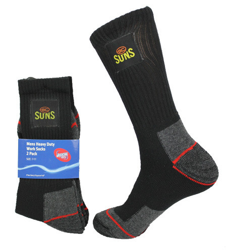 AFL Teams Gold Coast Suns Gold Coast Suns Work Socks 2 Pack