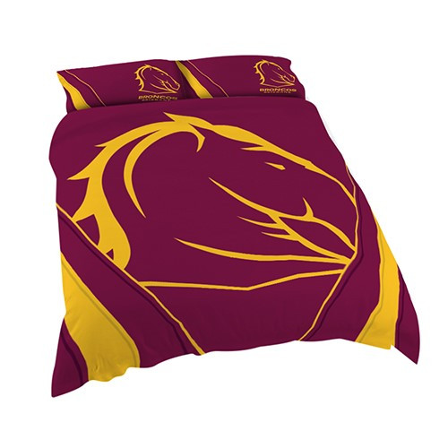 Official NRL Brisbane Broncos QUEEN QUILT COVER SET