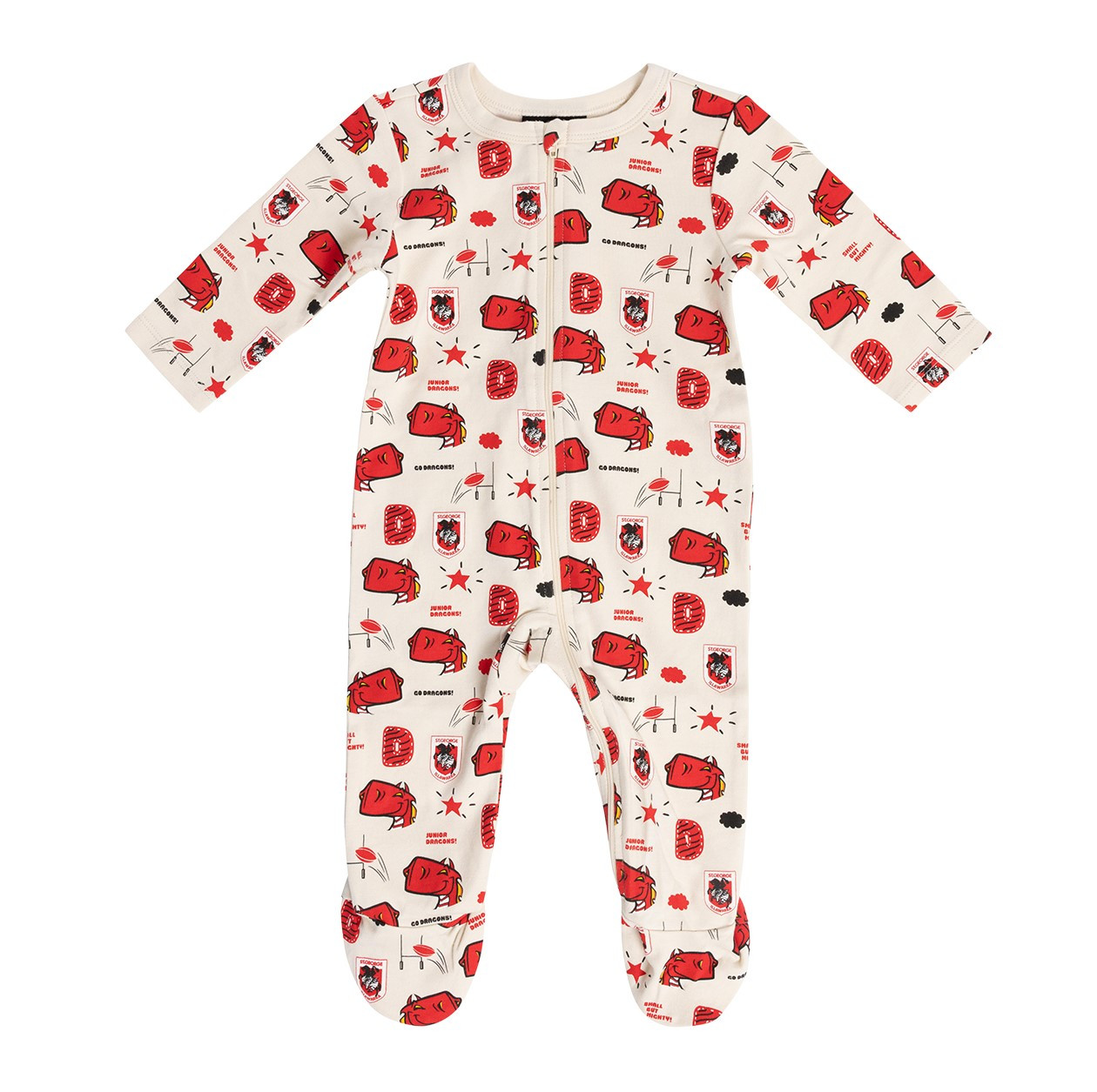 Dragon Toile Oriental Baby Romper (Unisex)