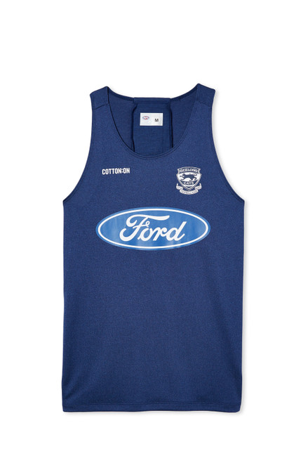 Geelong Football Club 2022 Training Singlet - Mens Inseason - NAVY