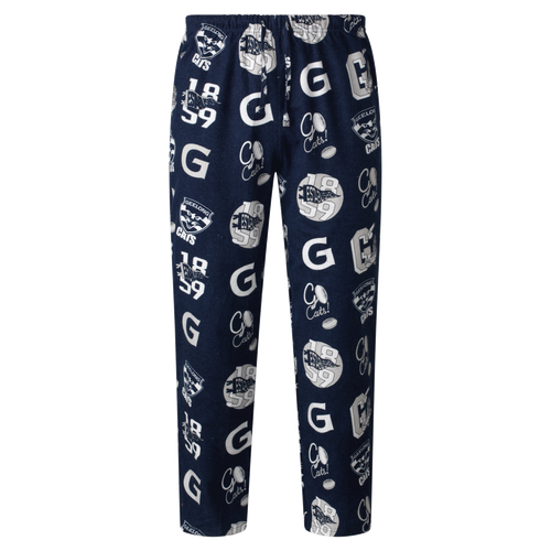 Official AFL Merchandise Geelong Cats AFL Mens Flannel Pants