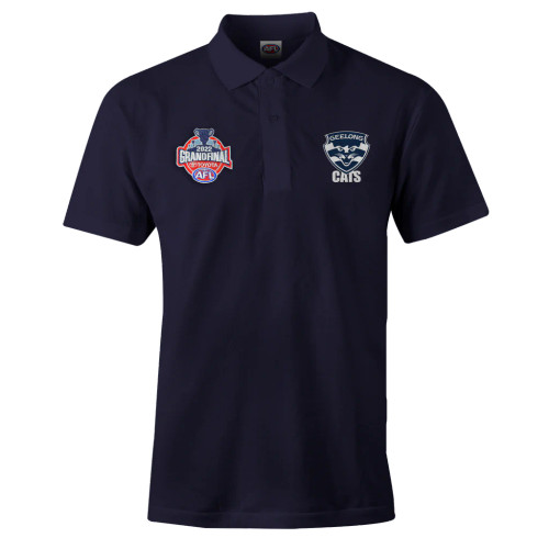 Geelong Cats 2022 AFL Mens Grandfinal P2 Polo Geelong Cats 2022 AFL Mens Grandfinal P2 Polo