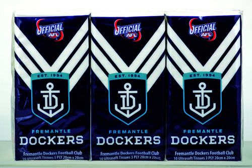 Fremantle Dockers AFL Pocket Tissues - 6pk