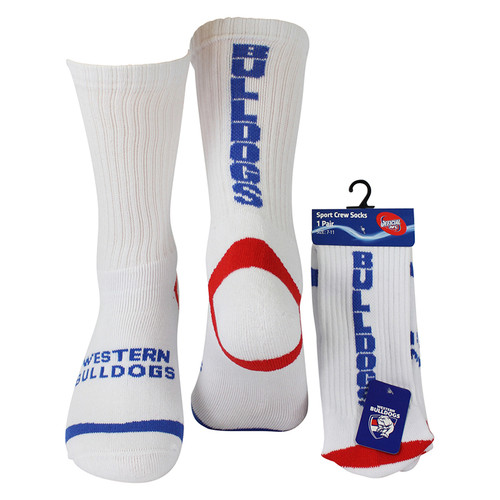 Western Bulldogs 1 Pack Crew Socks Western Bulldogs 1 Pack Crew Socks