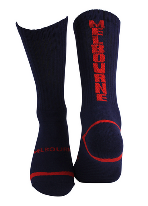 Melbourne Demons 1 Pack Crew Socks