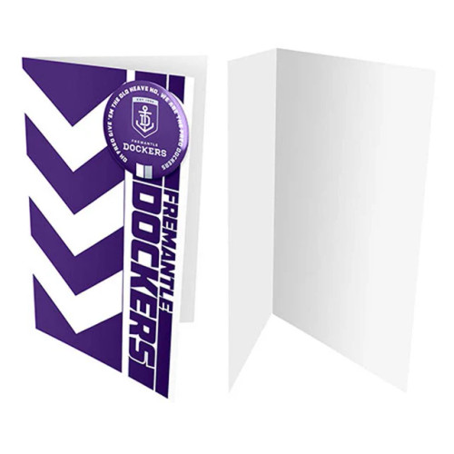 Fremantle Dockers Guernsey Badge Greeting Card Fremantle Dockers Guernsey Badge Greeting Card