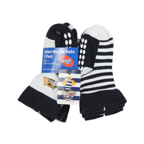 Geelong Cats Infant Non Slip Socks - 2 Pack