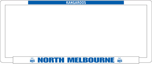 North Melbourne Kangaroos Single Number Plate Frame