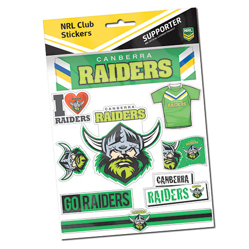 Canberra Raiders NRL Sticker Sheet