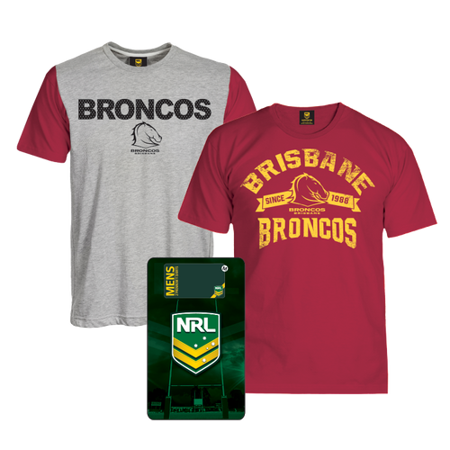 NRL Teams Brisbane Broncos Brisbane Broncos 2 * Tshirts in a tin pack