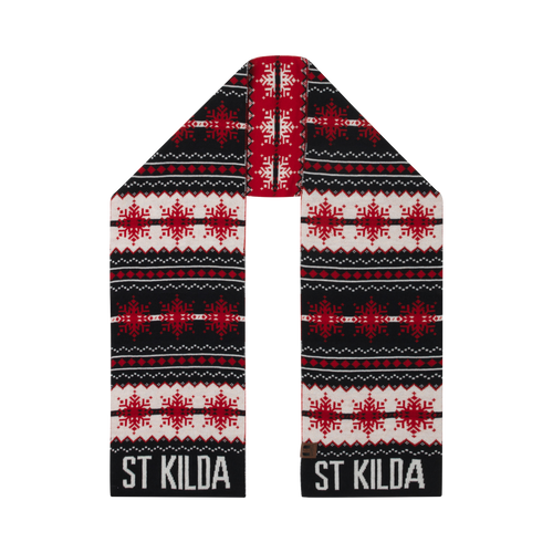 St Kilda Saints Snowflake Scarf - Premium Merino Wool