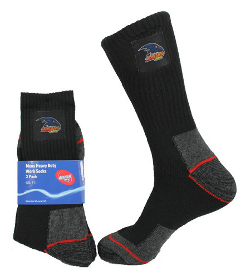 Adelaide Crows Work Socks - 2 Pack