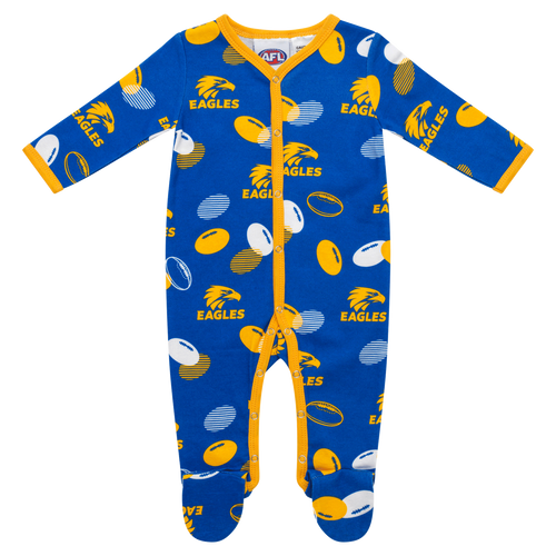 West Coast Eagles AFL Babies Coverall