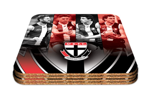 St Kilda Saints Official AFL Set of Four Player Coaster