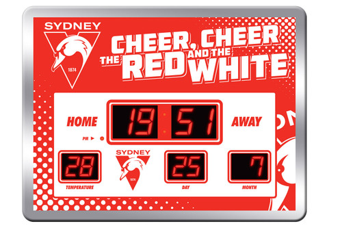 Sydney Swans AFL LED Scoreboard Clock