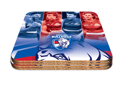 Western Bulldogs Official AFL Set of Four Player Coaster