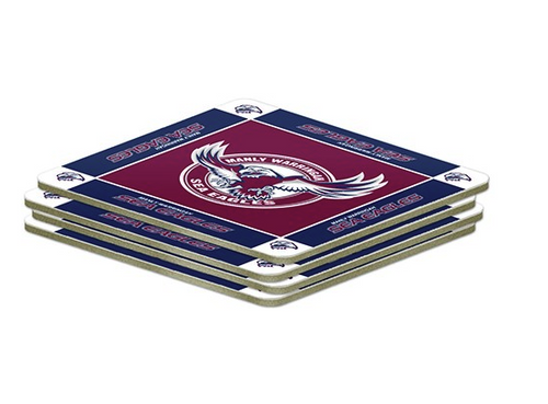 Manly Warringah Sea Eagles Official NRL 4 Pack of Coasters