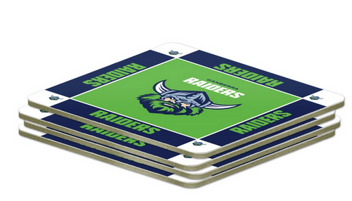 Canberra Raiders Official NRL 4 Pack of Coasters