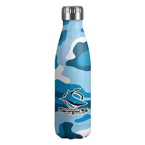 Cronulla Sharks Stainless Steel Wrap Bottle