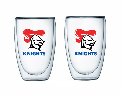 Newcastle Knights Set Of Two Double Wall Glass