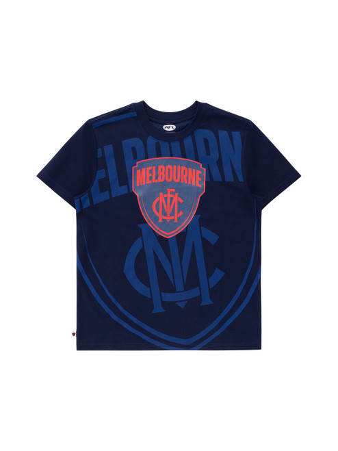 Melbourne Demons AFL Kids Oversize Crop Logo Tee Melbourne Demons AFL Kids Oversize Crop Logo Tee