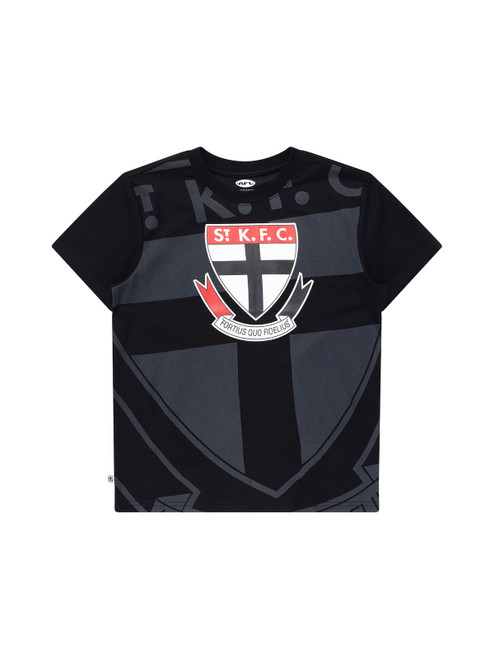 St Kilda Saints AFL Kids Oversize Crop Logo Tee St Kilda Saints AFL Kids Oversize Crop Logo Tee