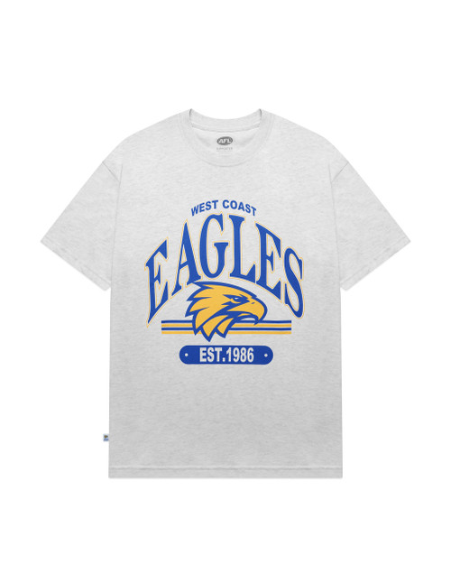 West Coast Eagles AFL Mens Vintage Arch Graphic Tee