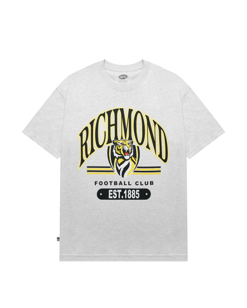 Richmond Tigers AFL Mens Vintage Arch Graphic Tee Richmond Tigers AFL Mens Vintage Arch Graphic Tee