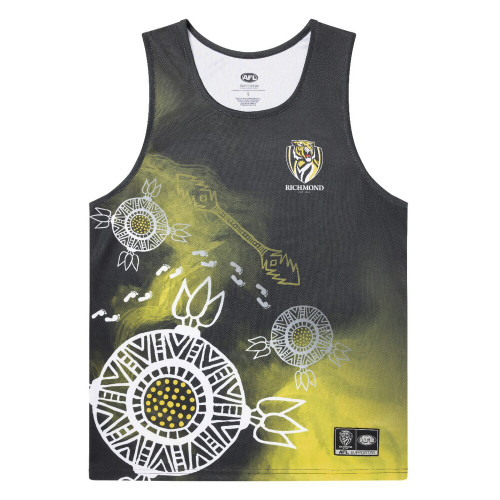 Richmond Tigers AFL Mens Indigenous Training Singlet