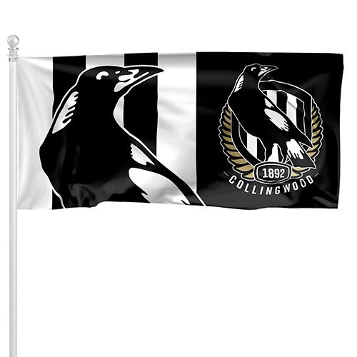 Collingwood Magpies Pole Flag : 90 cm x 180 cm