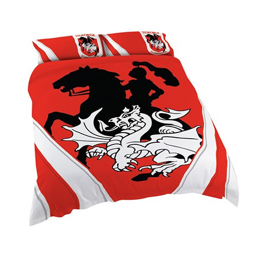 St George Illawarra Dragons Queen Quilt Cover Set 