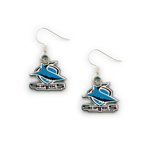 Cronulla-Sutherland Sharks Colour Logo Earrings 