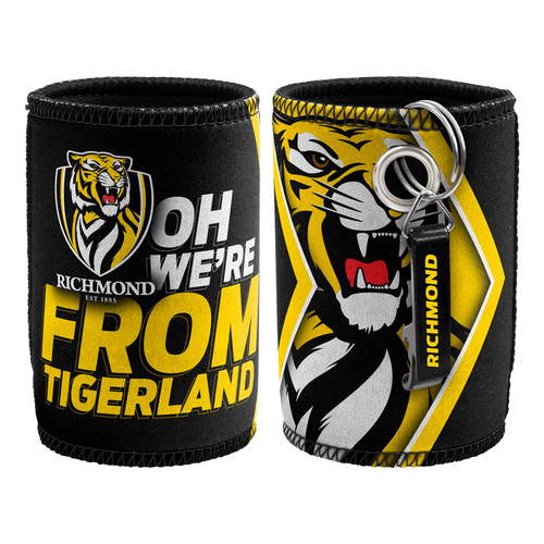Richmond Tigers AFL Can Cooler with Bottle Opener Richmond Tigers AFL Can Cooler with Bottle Opener