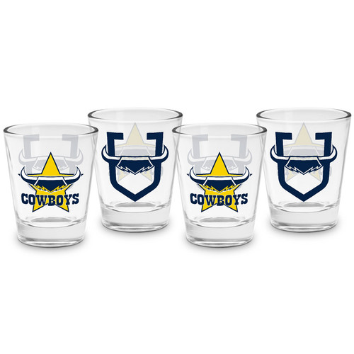 North Queensland Cowboys NRL 4 Pack Shot Glass