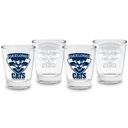 Geelong Cats AFL 4 Pack Shot Glass