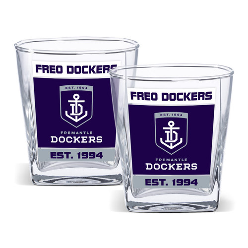Fremantle Dockers AFL 2 Pack Spirit Glasses