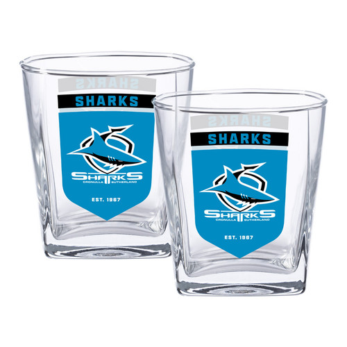 Cronulla Sharks NRL 2 Pack Spirit Glasses