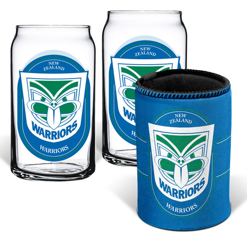 New Zealand Warriors NRL Can Glasses & Can Cooler