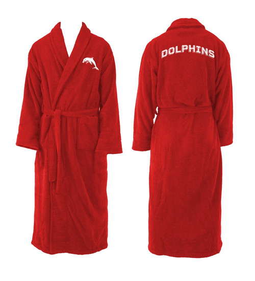 Dolphins Mens Long Sleeve Robe
