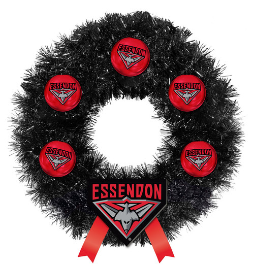 Essendon Bombers Christmas Wreath