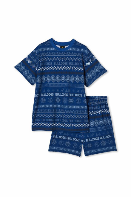 Official Canterbury-Bankstown Bulldogs NRL Adult Christmas PJ Set