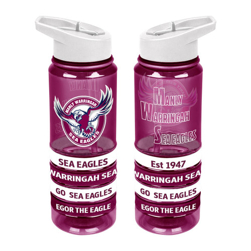 Manly Warringah Sea Eagles Tritan Drinks Bottle With 4 Bands