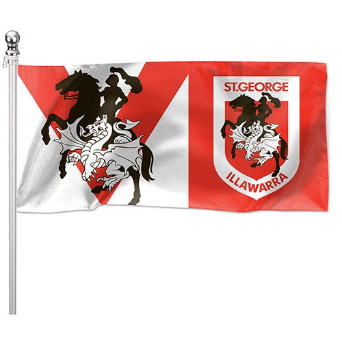 St George Illawarra Dragons Pole Flag : 90 cm x 180 cm