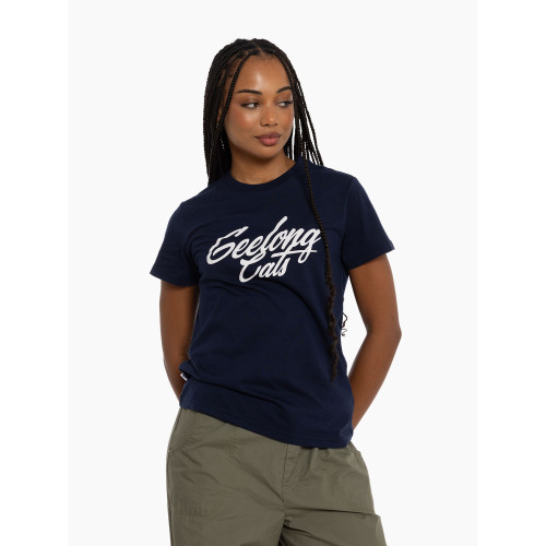 Geelong Cats Women Script Tee Geelong Cats Women Script Tee