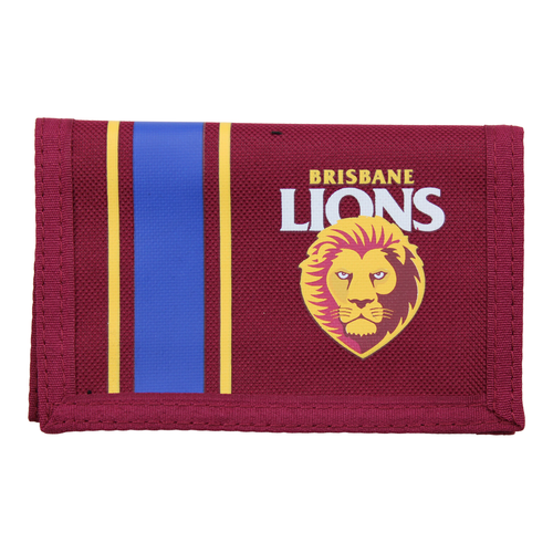 Brisbane Lions Supporter Velcro Wallet